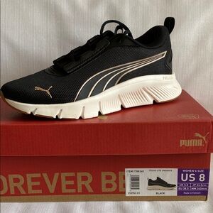 Puma Ladies' Focus Flex Lite Black Athletic Lace Up Lightweight Sneakers Women 8